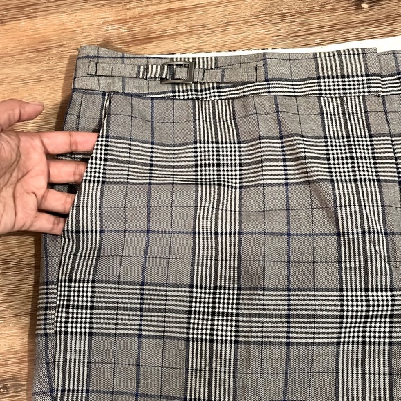 Plaid office trouser, straight leg - Picture 2 of 5